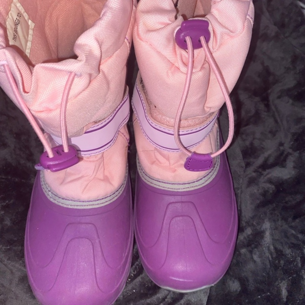 Kids Pink and Purple Snow Boots